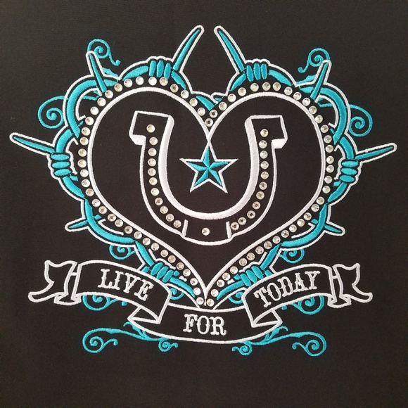 Cowgirl Hardware Rhinestone Horseshoe Jacket - Picture 2 of 8